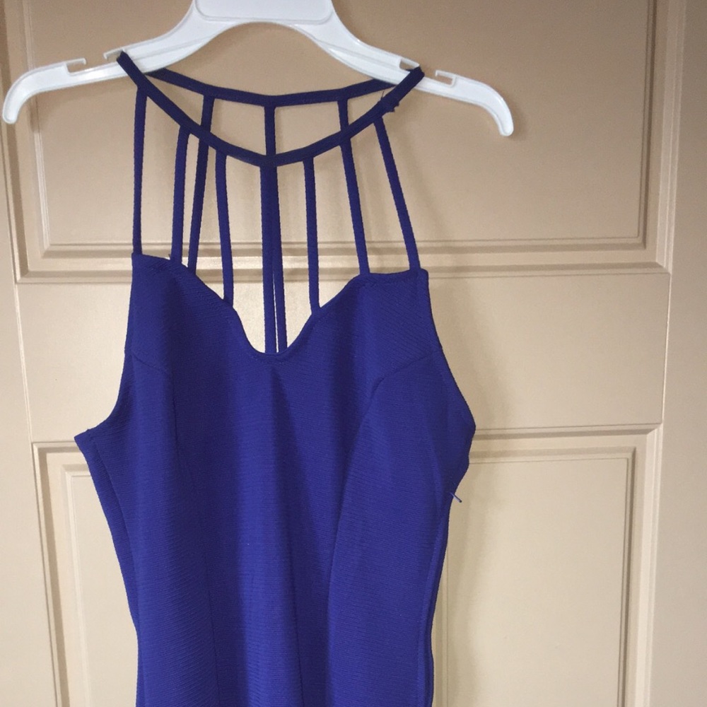 A blue dress